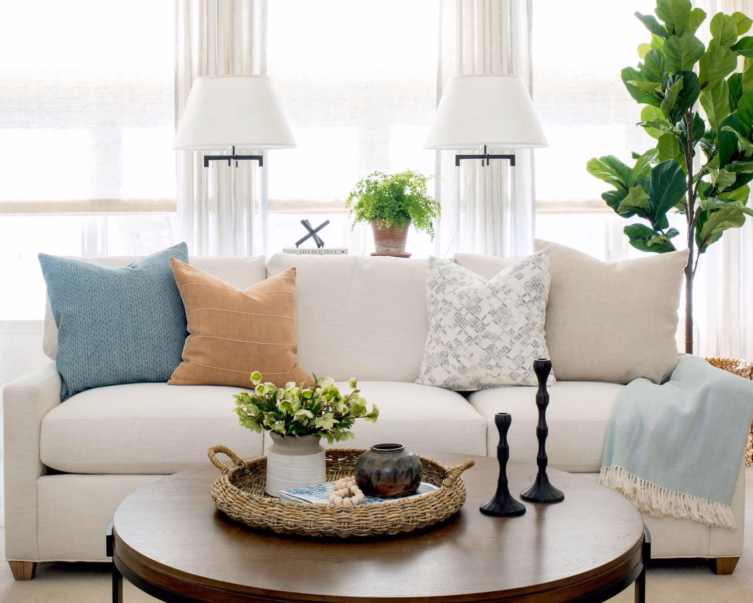 What furniture to put in front of a big window?