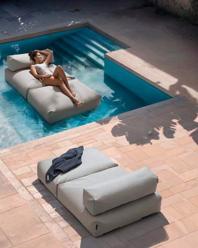 What is the lounge area in a pool called?