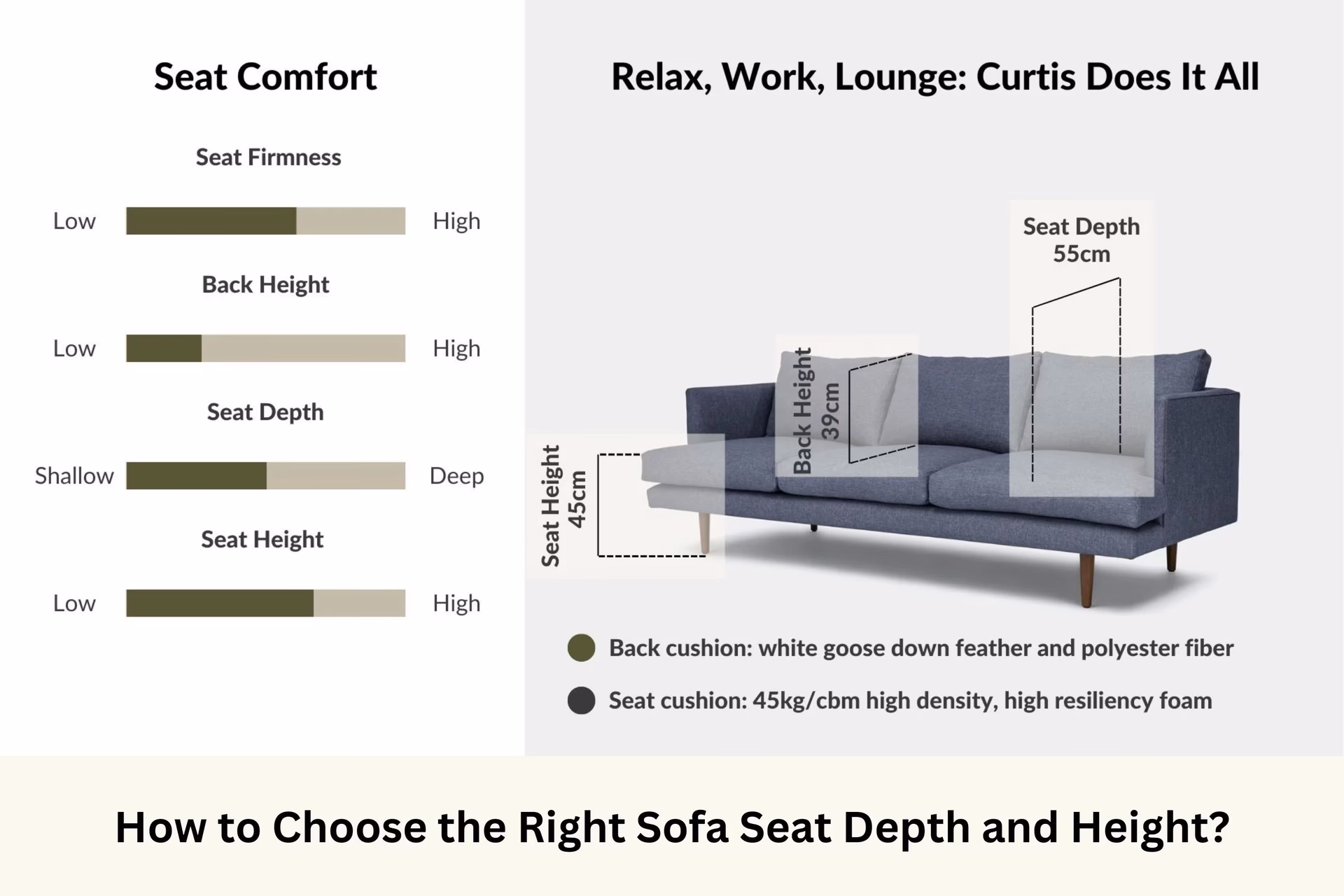 What is the ideal seat height for height?