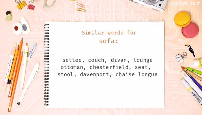What is a synonym for the word sofa?