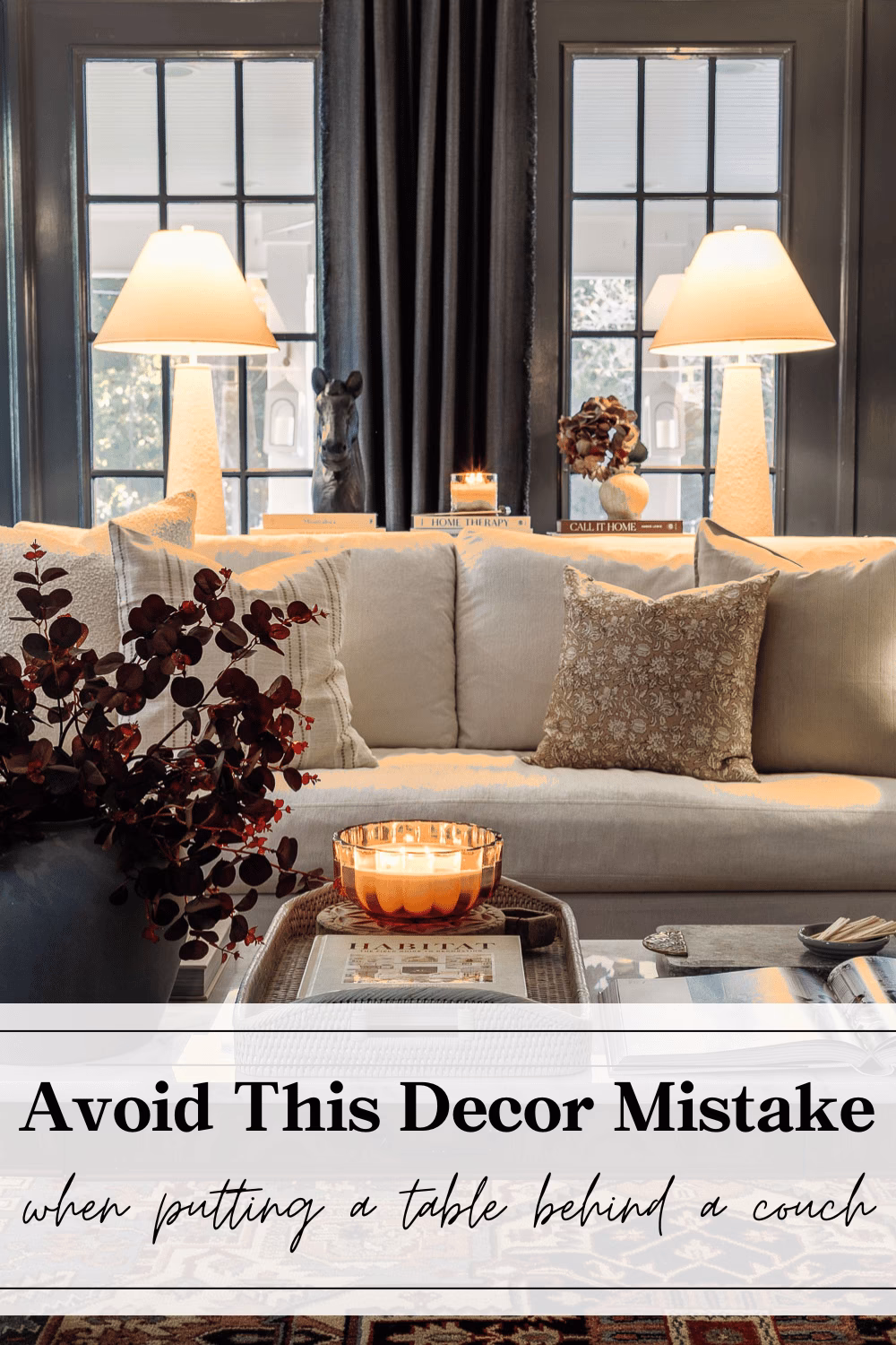 How tall should sofa table legs be?