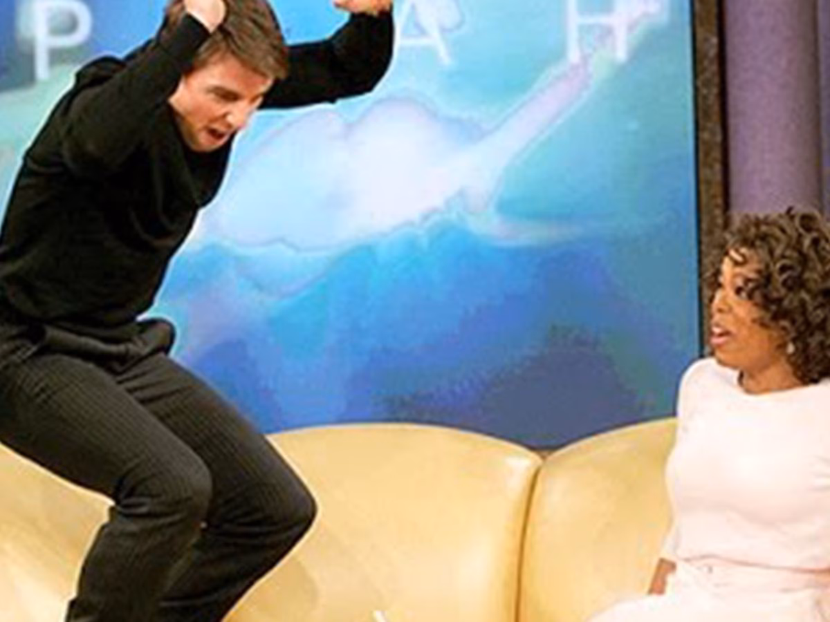 Who stood on Oprah's couch?