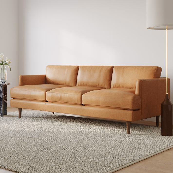 Are West Elm couches real leather?